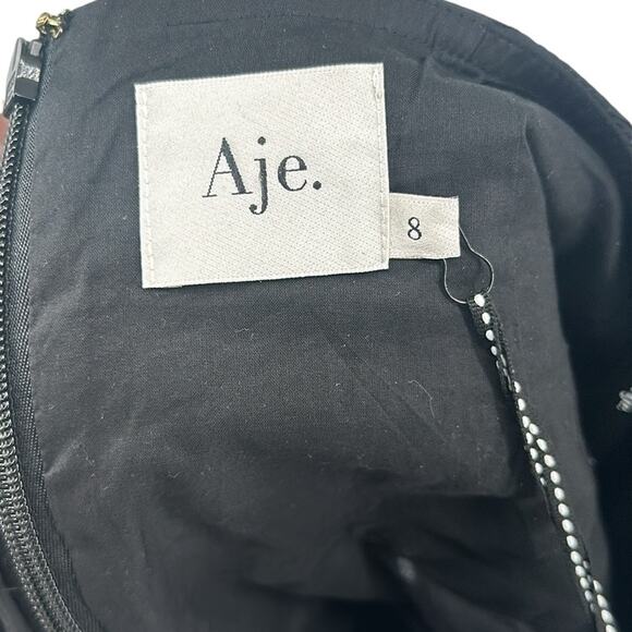 Aje Florence Skirt Black With Pearl Trim Mini US Size 4 - Picture 14 of 15